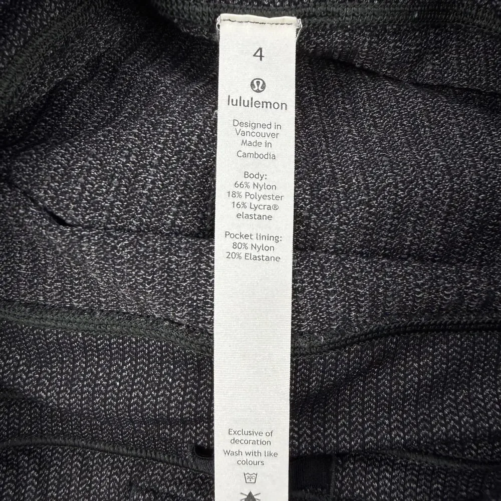 LULULEMON Speed Up Tight 28" Sz 4 Power Luxtreme Variegated Knit lack Heathered - Picture 12 of 12